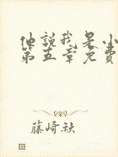 他说我是小妖精第五章免费阅读