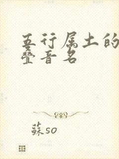 五行属土的女孩叠音名