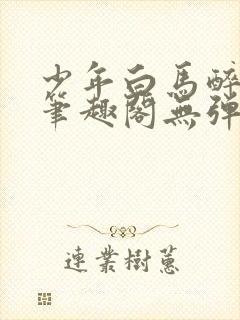 少年白马醉春风笔趣阁无弹窗