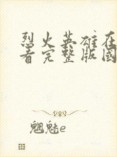 烈火英雄在线观看完整版国语