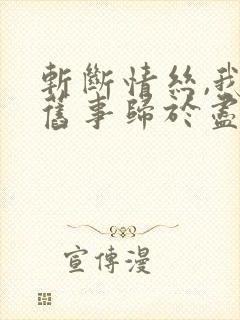 斩断情丝,我与旧事归于尽完结