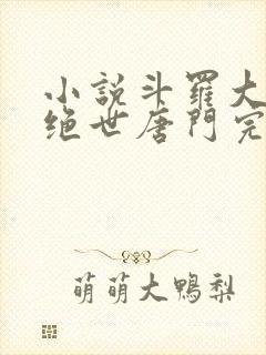 小说斗罗大陆2绝世唐门完本txt