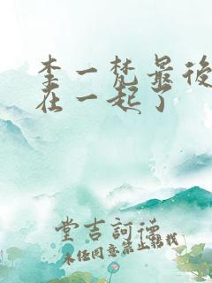 李一梵最后和谁在一起了