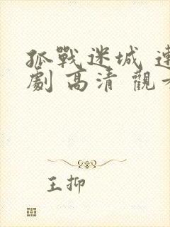 孤战迷城 连续剧 高清 观看