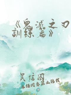 《鬼灭之刃:柱训练篇》