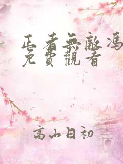 正者无敌冯天魁免费观看