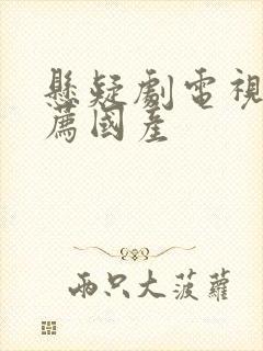 悬疑剧电视剧推荐国产