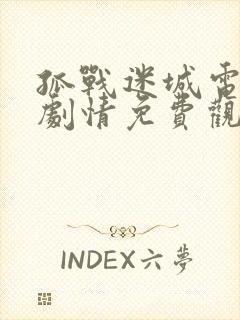 孤战迷城电视剧剧情免费观看