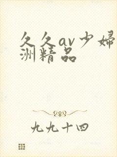 久久av少妇亚洲精品