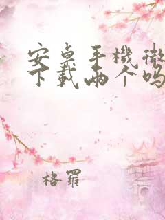 安卓手机微信能下载两个吗