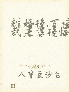 离婚后,百亿总裁老婆后悔了秦文婷