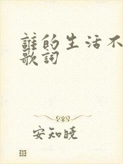 谁的生活不辛苦歌词