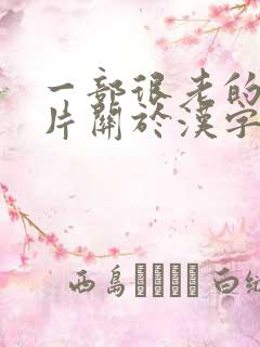 一部很老的动画片关于汉字的