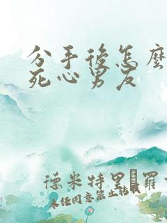 分手后怎么挽回死心男友