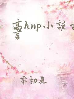 高hnp小说古言