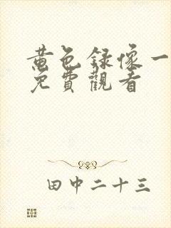 黄色录像一级代免费观看