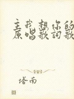 主我想你的时候原唱歌词歌谱