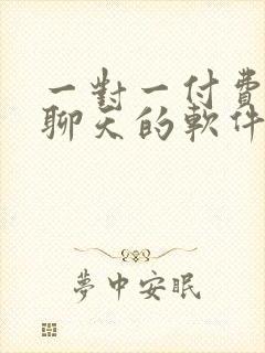 一对一付费视频聊天的软件