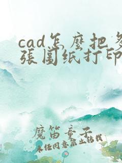 cad怎么把多张图纸打印到一张pdf中