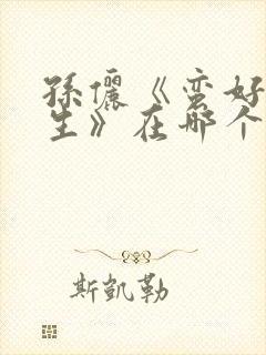 孙俪《蛮好的人生》在哪个台播出