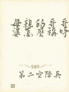 母亲的哥哥的老婆怎么称呼