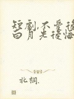 短剧,不爱后,白月光后悔了