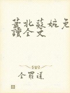 萧北苏婉免费阅读全文