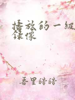 播放的一级黄色录像