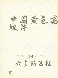 中国黄色高清一级片