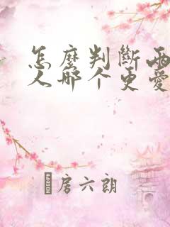 怎么判断两个男人哪个更爱你