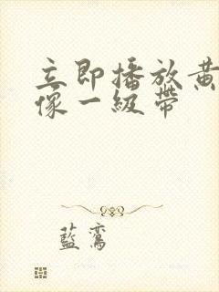 立即播放黄色录像一级带