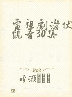 电视剧潜伏免费观看30集