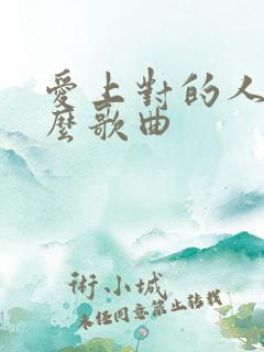 爱上对的人是什么歌曲