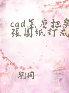cad怎么把几张图纸打成一个pdf