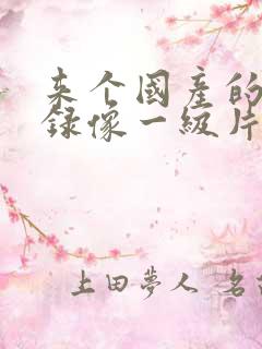 来个国产的黄色录像一级片