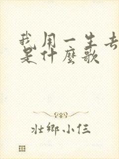 我用一生去等你是什么歌