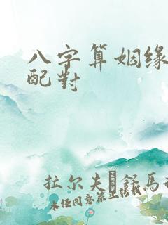 八字算姻缘合婚配对