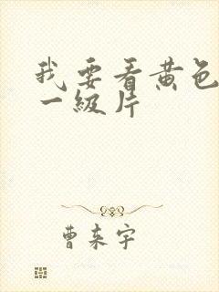 我要看黄色录像一级片