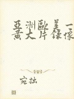 亚洲欧美一级特黄大片录像