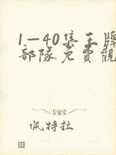 1—40集王牌部队免费观看