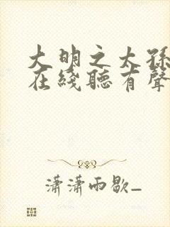 大明之太孙无敌在线听有声电子书