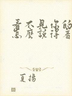 看不见你的笑我怎么说得着是什么歌