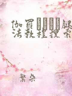 伽罗ちゃんが腿法教程搜索