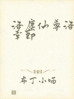 洛尘仙尊洛最新章节