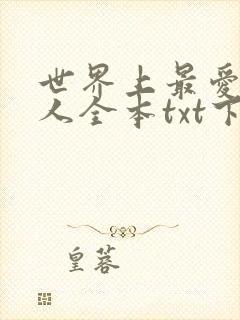 世界上最爱我的人全本txt下载