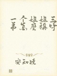 一个姐姐三个弟弟怎么称呼