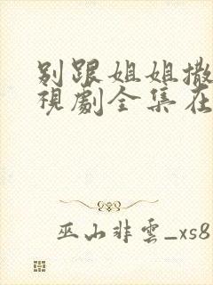 别跟姐姐撒野电视剧全集在线免费观看
