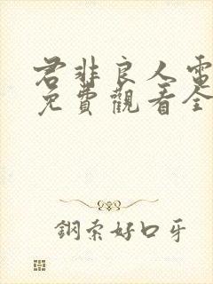 君非良人电视剧免费观看全集高清