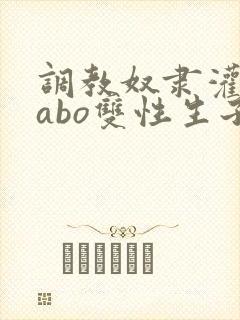 调教奴隶灌肠(abo双性生子)耽文