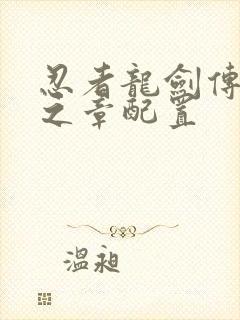 忍者龙剑传2黑之章配置